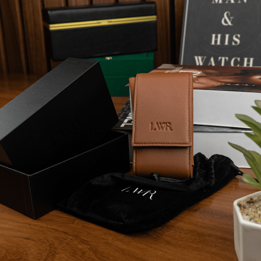 Brown LWR Watch Pouch - luxurywatchroll