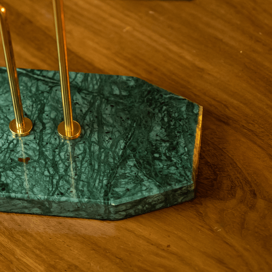 Watch Stand Duo - Green Marble