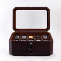 Duke Watch Box With Drawer - Pecan Brown X Brown