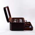 Duke Watch Box With Drawer - Pecan Brown X Brown