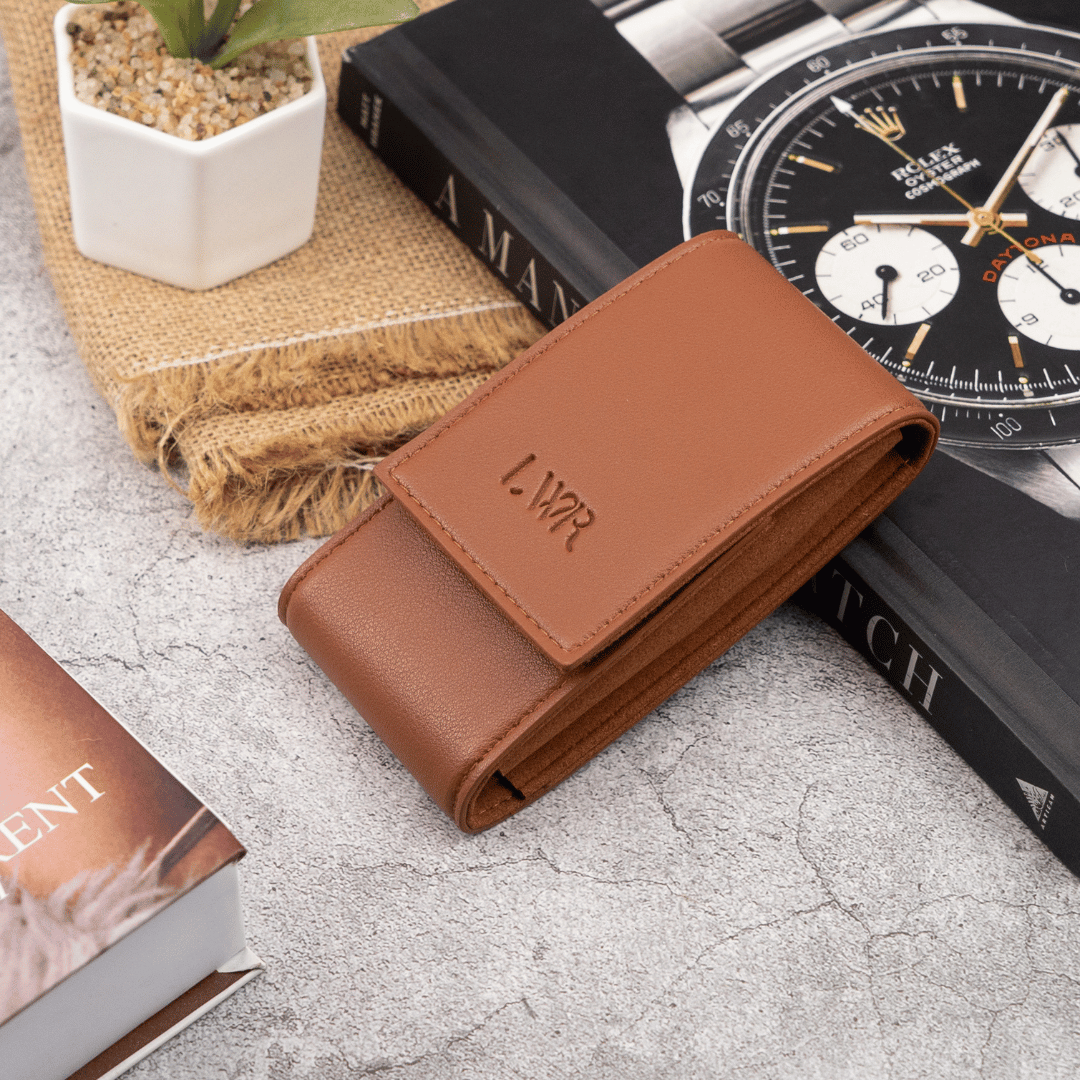 Brown LWR Watch Pouch - luxurywatchroll