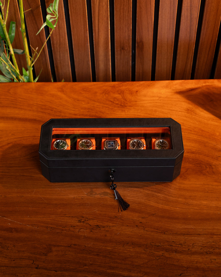 The Duchess 5 slot box - Black X Orange