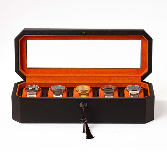 The Duchess 5 slot box - Black X Orange