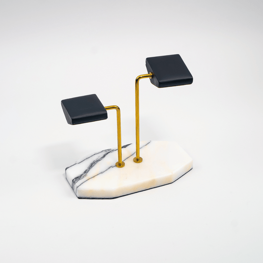 Watch Stand Duo - White Marble