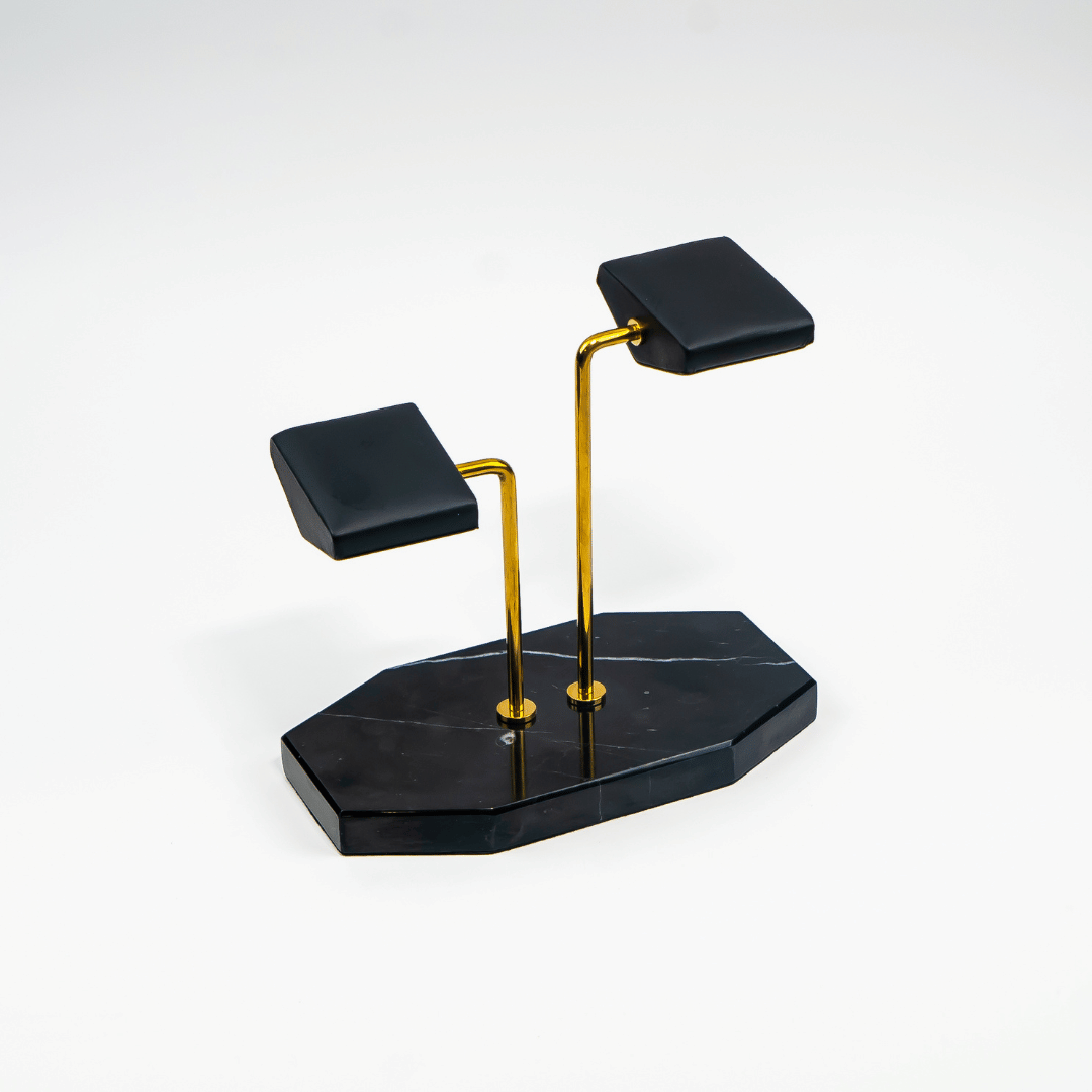 Watch Stand Duo - Black Marble