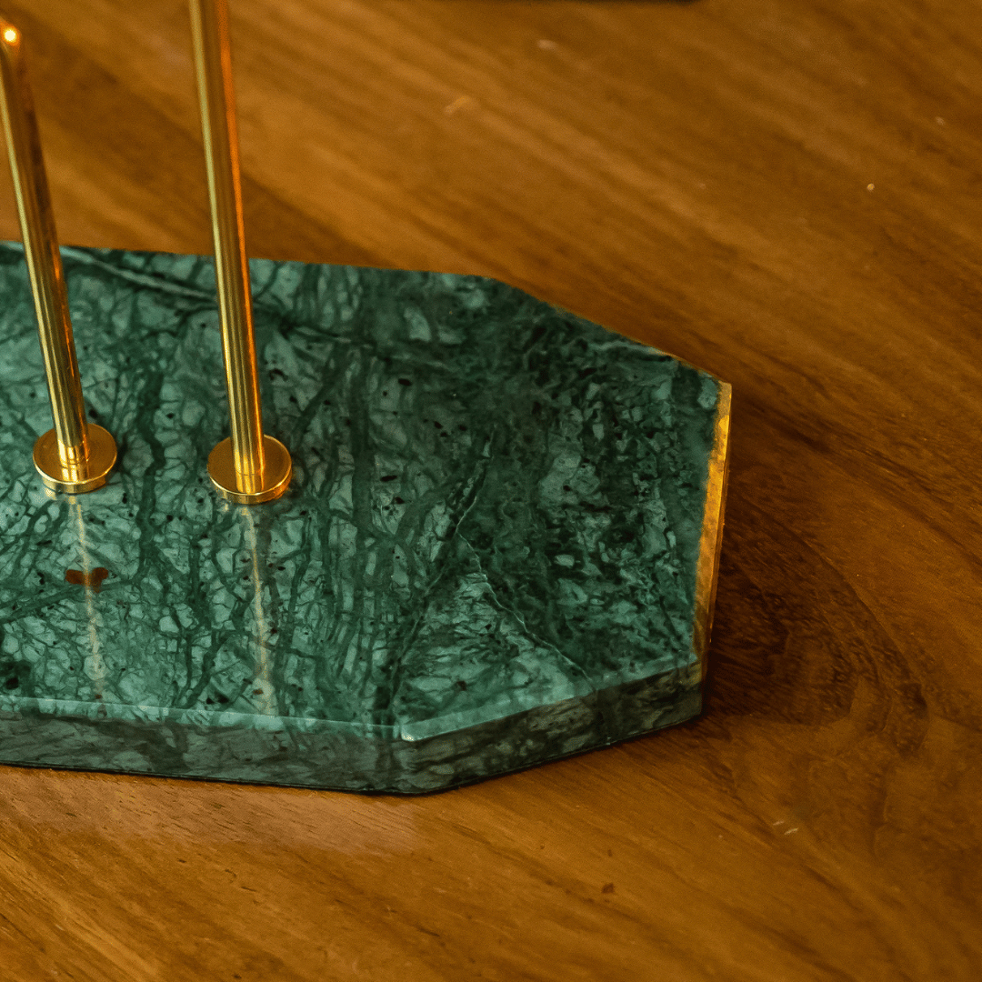 Watch Stand Duo - Green Marble