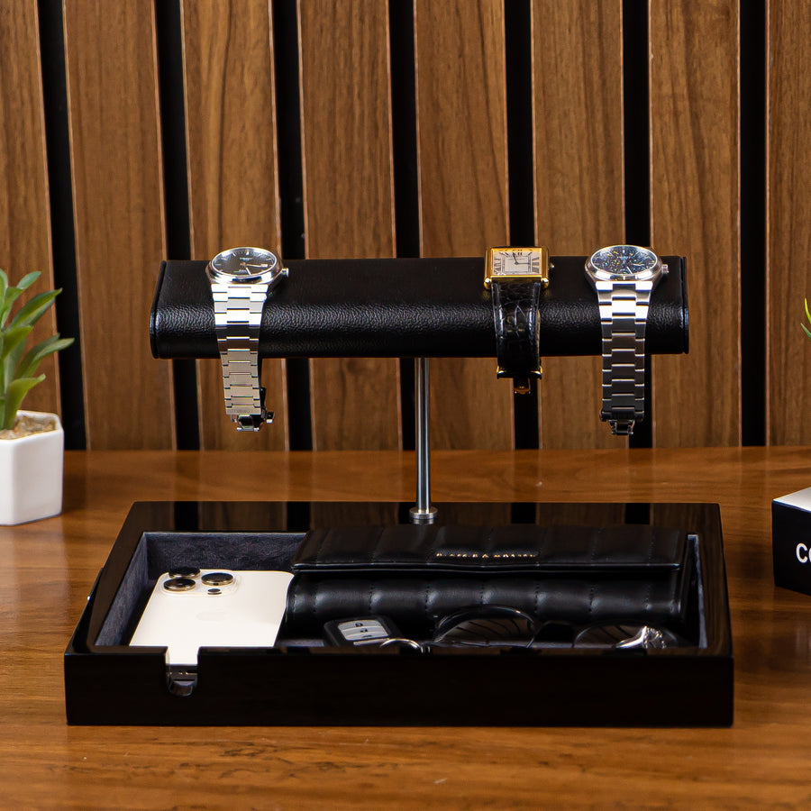 Watch Stand x Valet Tray(Black)
