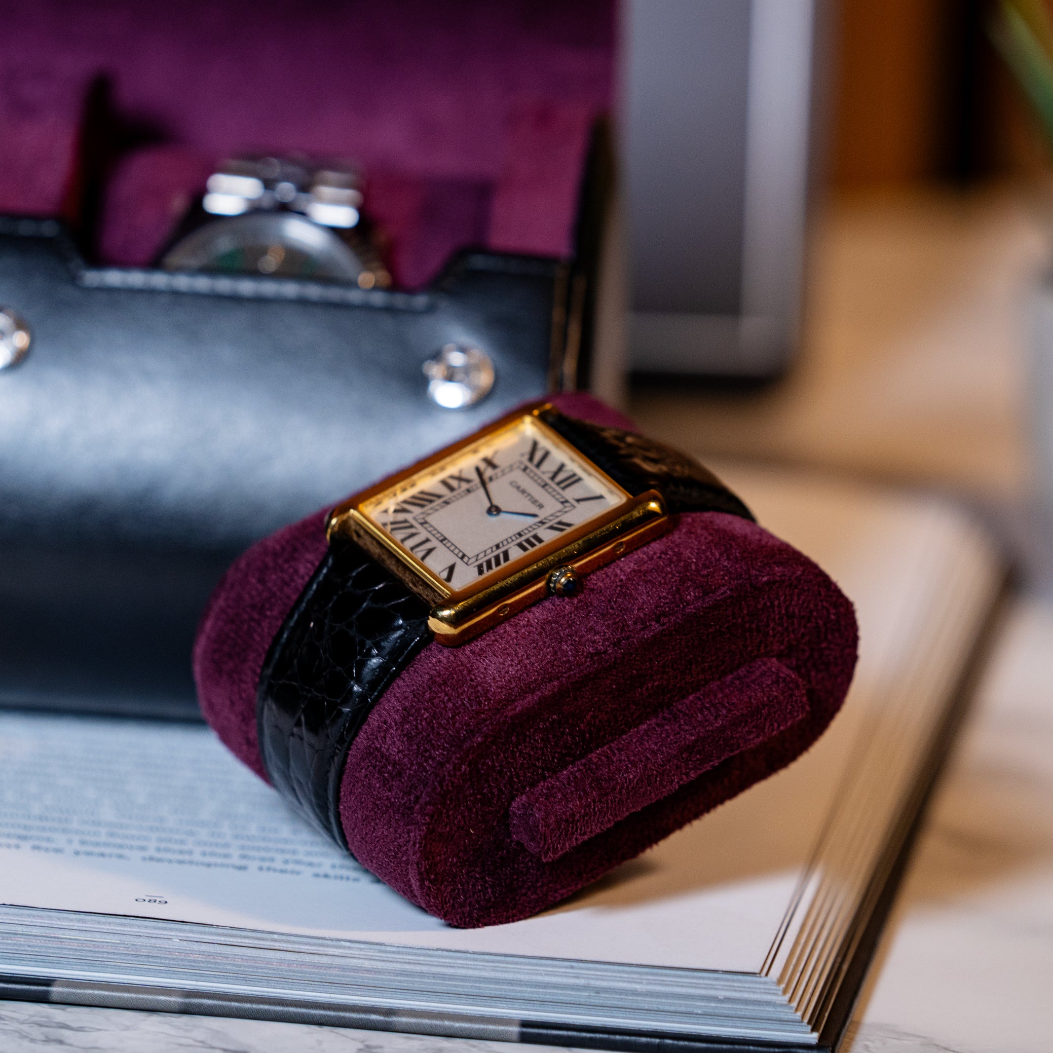 3 Slot Raven Black x Purple LWR Case - luxurywatchroll