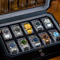 Duke Watch Box With Drawer - Black X Gray