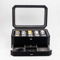 Duke Watch Box With Drawer - Black X Gray