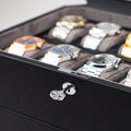 Duke Watch Box With Drawer - Black X Gray